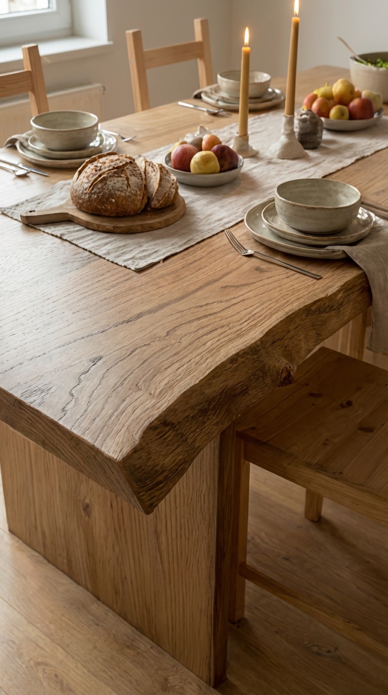 Mesa de madeira maciça Rustico Mesa de madeira maciça Rustico